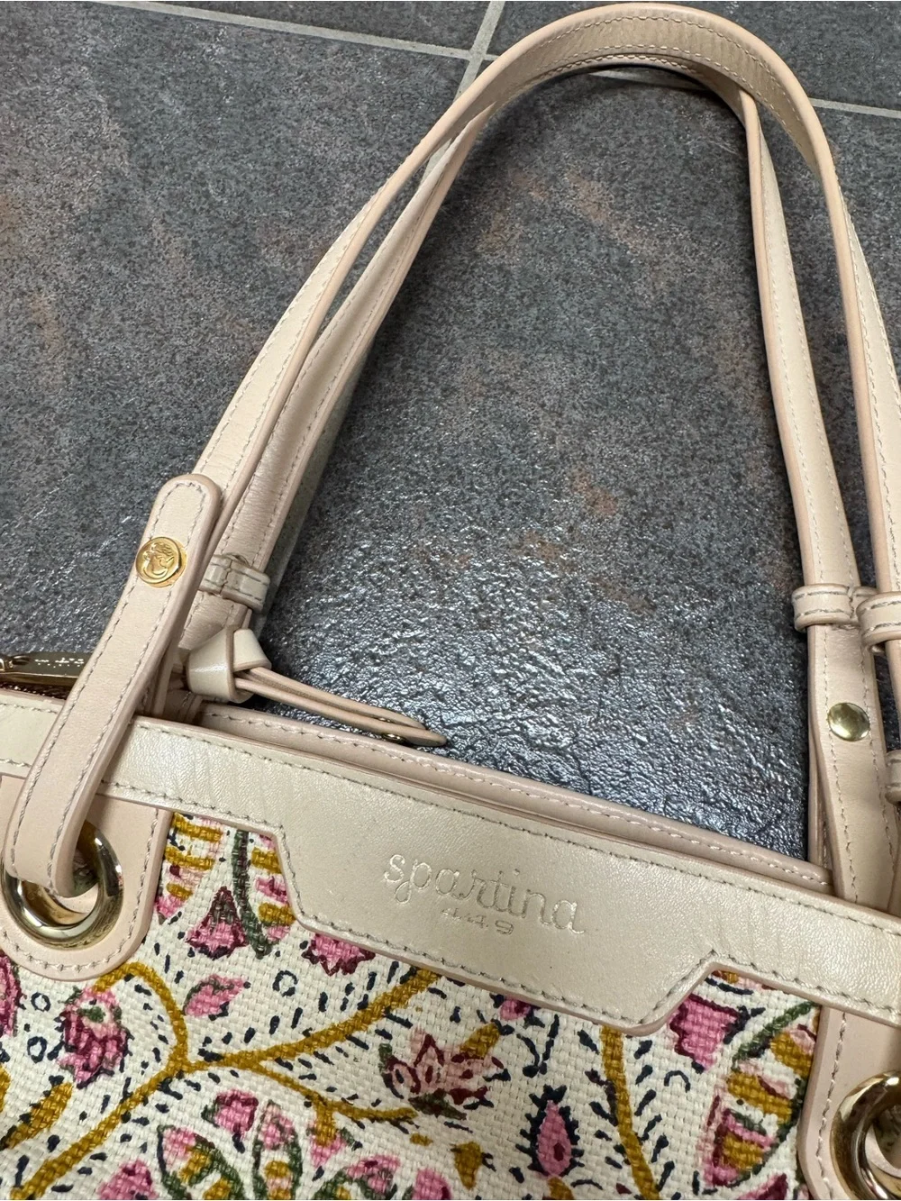 Spartina 449 Pepper Hall Tote Shoulder Bag Handbag Zip Top Purse